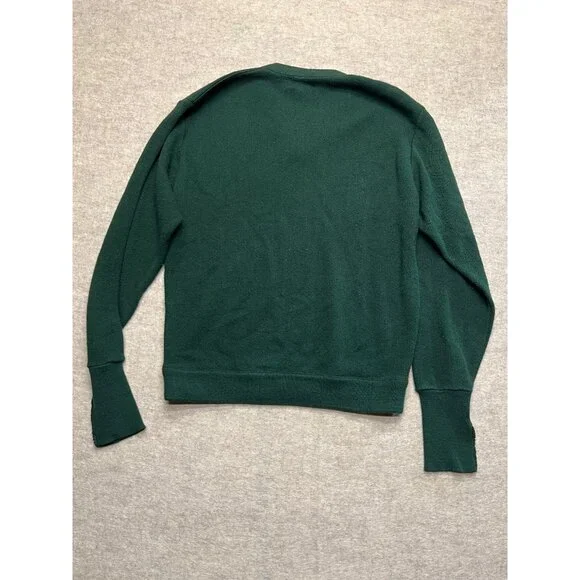 Vintage Izod 80's V-Neck Hunter Green Acrylic Long sleeve Sweater Size Large - Picture 6 of 9